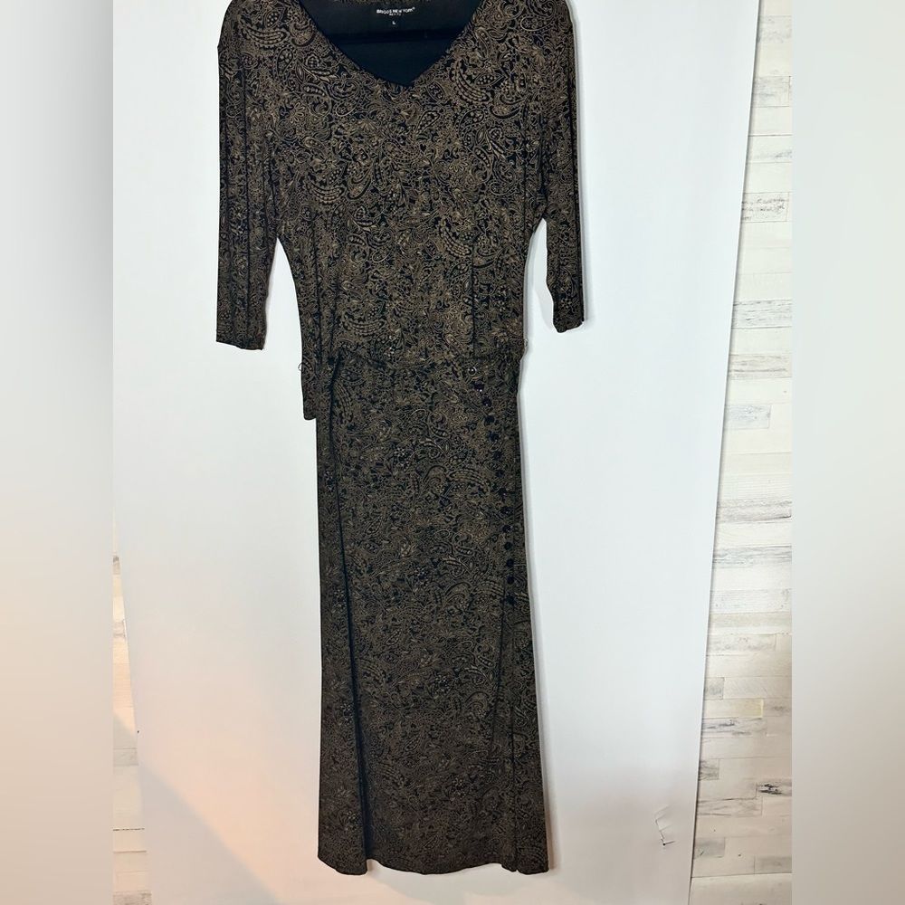 Top Skirt Set Black Brown Large Petite